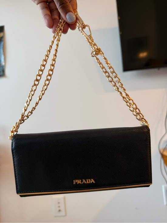 Prada Handbags - Prada Black Saffiano Leather Wallet